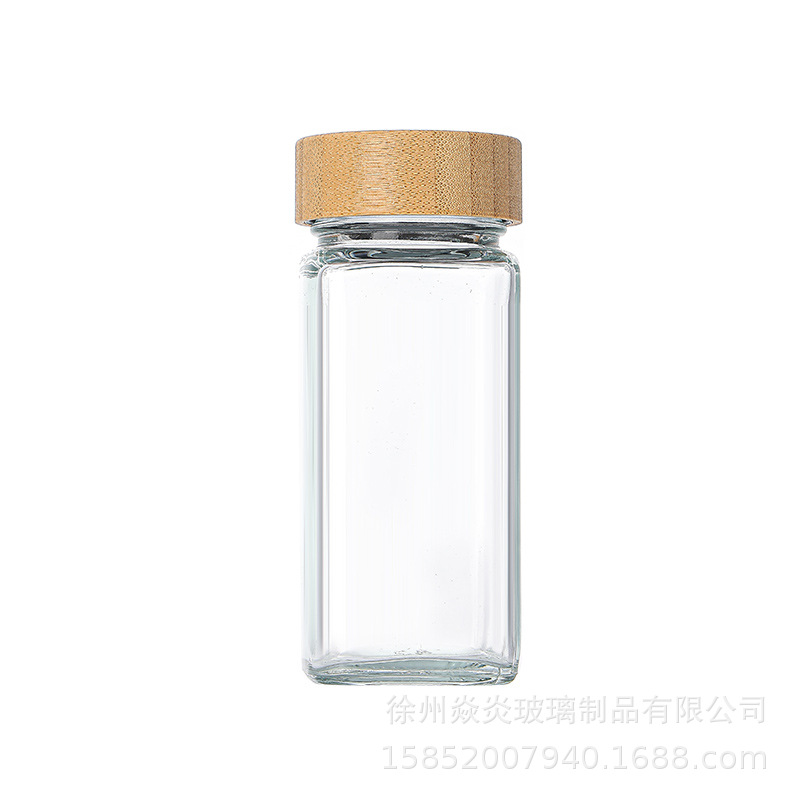 clear 120ml bamboo lid