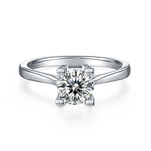 Mong Muốn Đồ Trang Sức 1CT Vuông Claw Thiết Lập 5/5.5/6/6.5 Mm Moissanite Đám Cưới Tuyệt Vời Phụ Nữ Nhẫn Solitaire 925 Sterling Silver Bạc - Product Image 2
