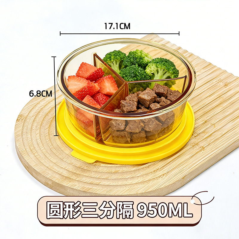 Rond-950 ml-trois compartiments