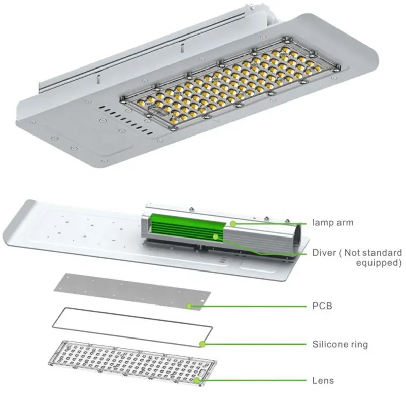 factory discount inventory Ip65 Outdoor All In One Street Lamp Cheap Price 60W Integrated AC Led Solar Street Light