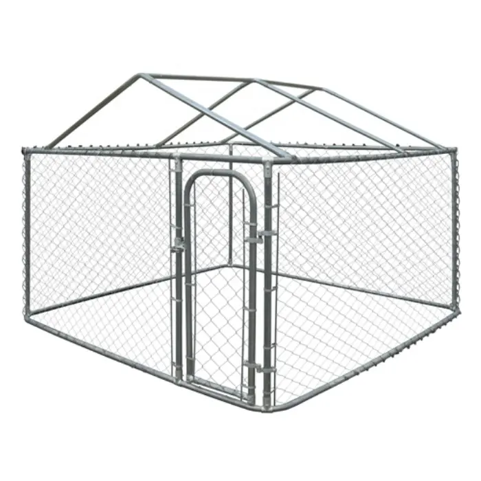 Heavy Duty Dog Kennel Chuỗi Kim Loại Ngoài Trời Liên Kết Chó Lồng HOT