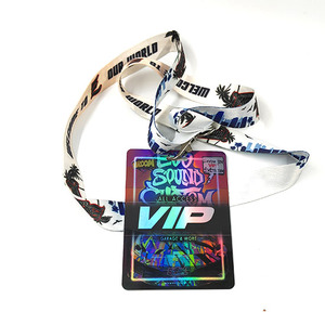 Оптовая продажа, Заказная Золотая фольга, логотип, пластиковая выставочная идентификационная бирка, бирка, бейдж, с ремешком - Product Image 3