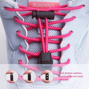 Unisex Adulto & Crianças <span class=keywords><strong>Elastic</strong></span> Laces Sneakers Tênis Cadarços sem Laços Poliéster Borracha Bandas Acessórios Sapato