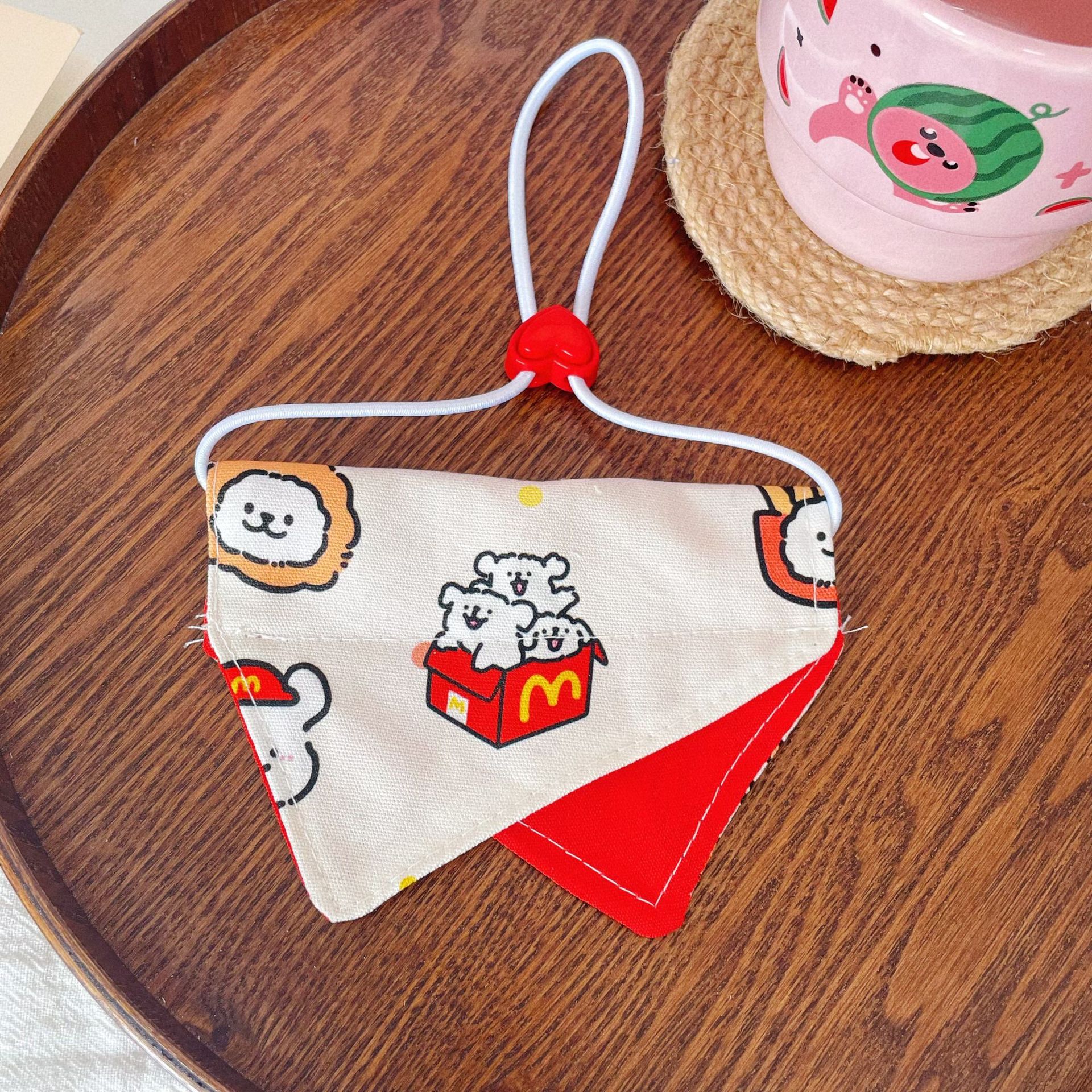 McDonald's red triangular scarf
