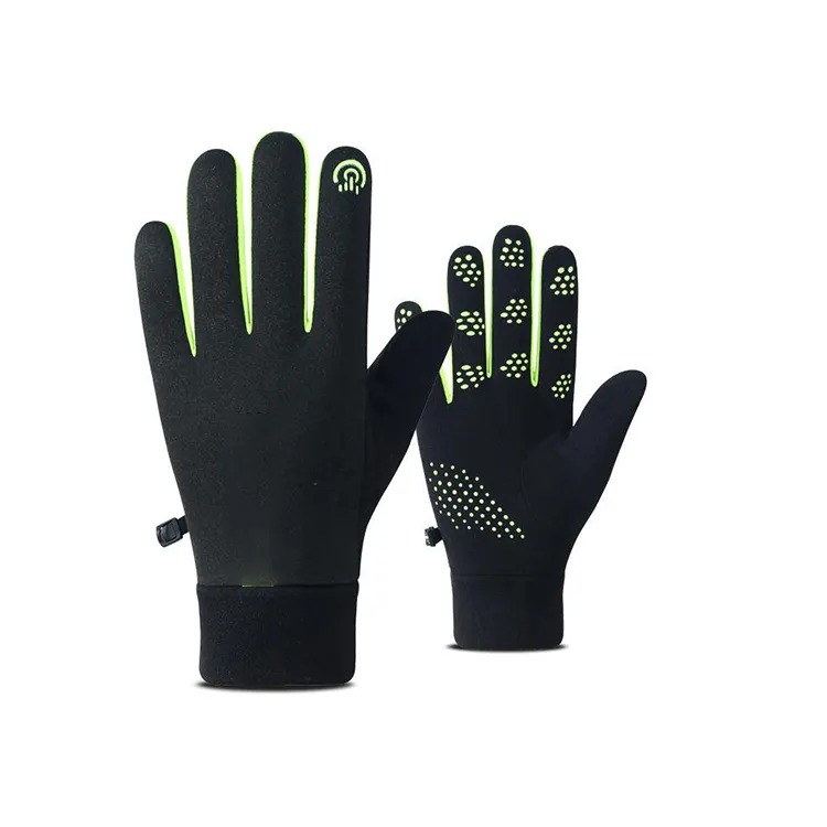 Gants de vélo d'extérieur pour le ski et la moto, gants de vélo d'hiver coupe-vent, gants de vélo en métal argenté