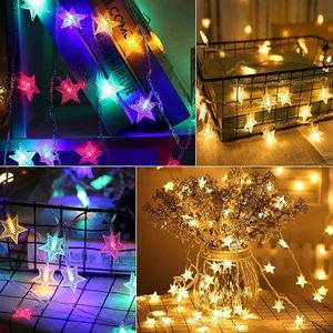 Star String Lights Plug in 33Ft 100 LED 66Ft 200 LED Star Fairy Lights con control remoto y temporizador 8 modos Luces de Navidad impermeables - Product Image 5