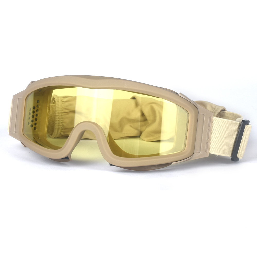khaki frame/yellow lens