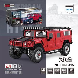 Jiefan Hengguan 1/10 New 2.4G American 4x4 Civilian Version Hummer Car Metal Chassis Adult Toy <strong>RC</strong> Model