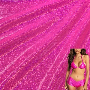 Tùy Chỉnh Sáng Bóng Ba Chiều Kim Loại Lá Elastane 4 Cách Căng Nylon Spandex Vải Đồ Bơi Bãi Biển Ăn Mặc Thể Dục Vải - Product Image 1