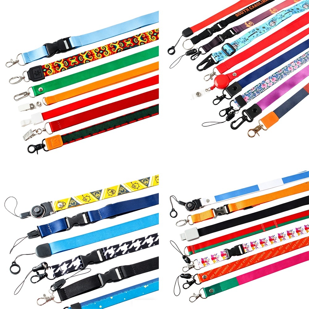 Custom Logo Wholesale Sublimation Pattern Lanyard Badge Holder
