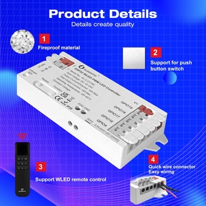 Светодиодный контроллер Gledopto GL-C-211WL ESP32 PWM 12 ~ 24V 15A WLED диммер без адресации RGB RGBW RGBCCT CCT пульт дистанционного управления светодиодная лента - Product Image 6