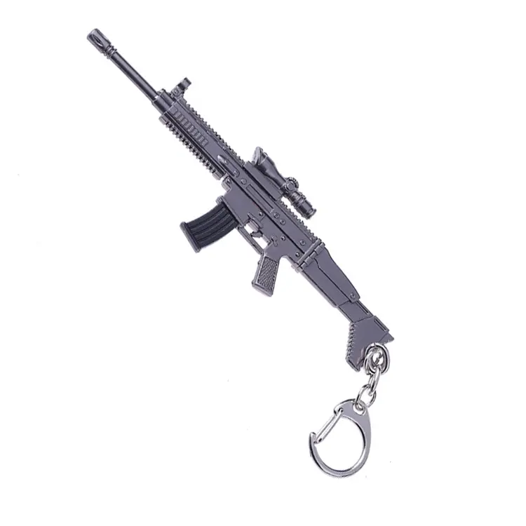 Porte-clés porte-clés pistolet métal alliage zinc arme Vente en gros