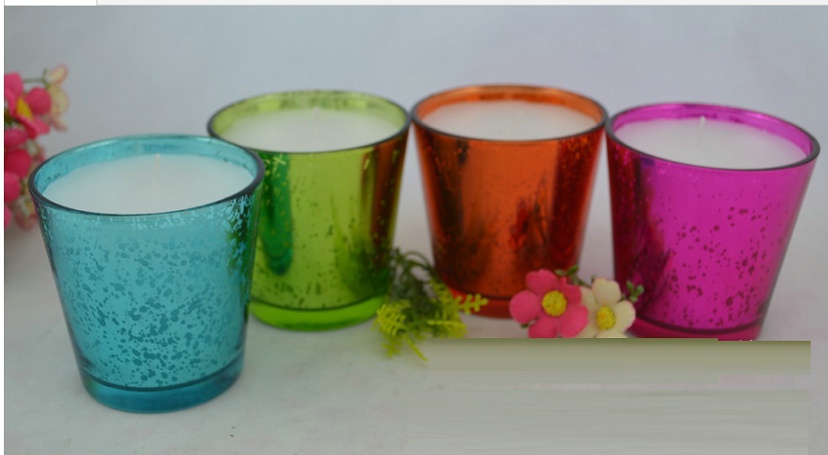2oz 7oz 12oz Home decor glass jar empty clear glass candle jars with lid