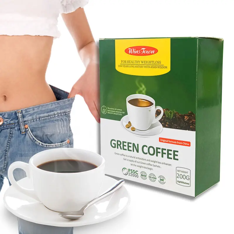 القهوة الخضراء للتخسيس من الأعشاب الطبيعية لنظام الغذاء علامة تجارية خاصة القهوة الفورية لفقدان الوزن من مصنع وينستون للخفض في الحمض النظام الغذائي القهوة الخضراء