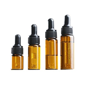 易于携带的小尺寸1毫升2毫升3毫升4毫升5毫升琥珀色滴管瓶用于化妆品 - Product Image 1