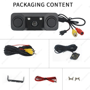 Cámara de marcha atrás CMOS automática universal 3 en 1 con sensores modelo de visión trasera de estacionamiento de respaldo Monitor de visión trasera inversa