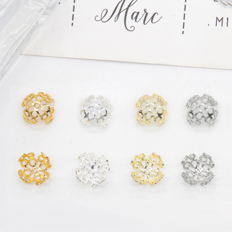 Support de perles panier de fleurs ajouré 10mm