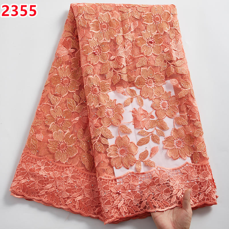 Tissu de luxe corail