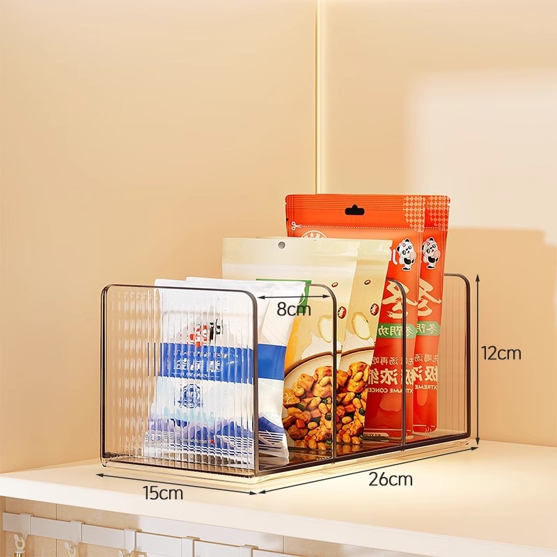 Compartmentalized Condiment Storage Rack (Ice White, 3 Compartments)