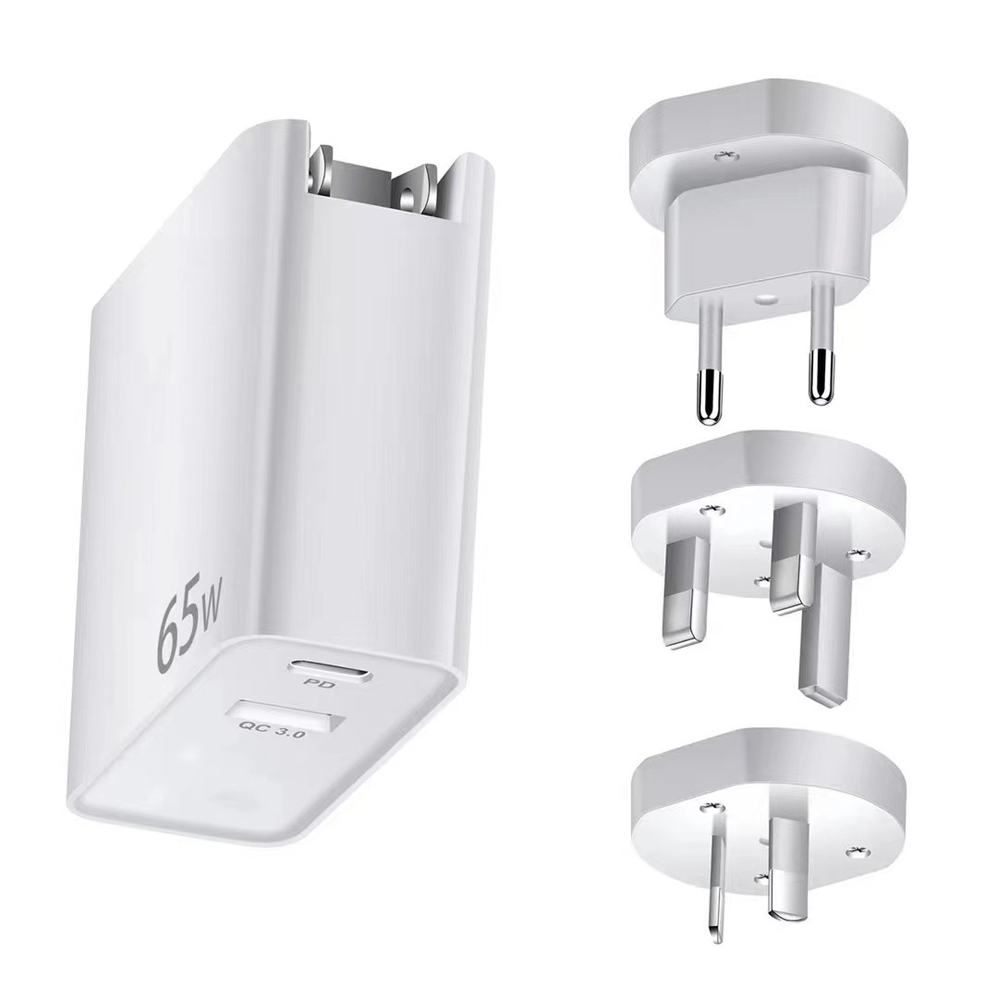 65W 1A1C US Plug + EU/UK/AU Plug