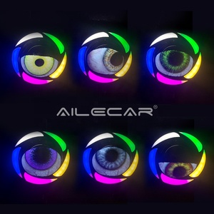 12V arabalar aksesuarları 3.0 inç türbin canlı şeytan göz şeytan 10 modları Led şeytan gözler melek göz ışık araba için iki tip seçeneği için - Product Image 4