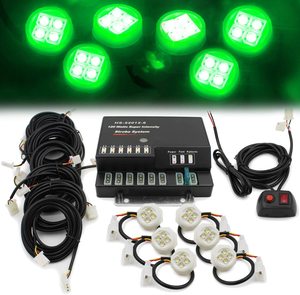 High Quality 12V <strong>6</strong> <strong>Led</strong> Hi-Intensity Strobe Headlight <strong>Kit</strong> <strong>Led</strong> Surface Mounts Warning Hideaway Light for Vehicle Cars - Product Image 4