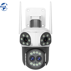 Factory <strong>4</strong> Lens Wifi Ptz <strong>Camera</strong> for Outdoor Colorful Night Vision 10X Zoom with Alert Light - Product Image 2