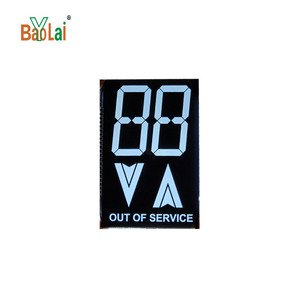 Suministro de fábrica, pantalla LCD monocromática, 2 digt, 7 segmentos, pantalla transflectiva/transmisiva LCD para pantalla de ascensor - Product Image 2