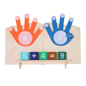Early Learning Math Teaching Aids Wooden Number Block <strong>Counting</strong> Board Montessori Finger <strong>Counting</strong> Game - Product Image 6