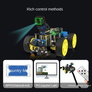 Ahududu PI 4B görsel araba kamera tanıma robotu AI Python programlama wifi