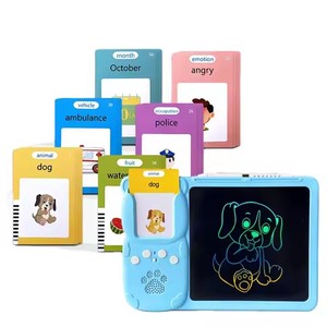 Dispositivo di educazione precoce 2 In 1 tavoletta di scrittura Lcd con schede Flash parlanti 224 parole di scrittura giocattolo educativo e lettore di schede - Product Image 2