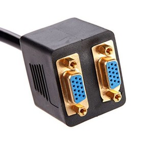 Adaptador VGA a 2 hembra, convertidor de distribución, cable divisorio para ordenador de vídeo, 1 en 1