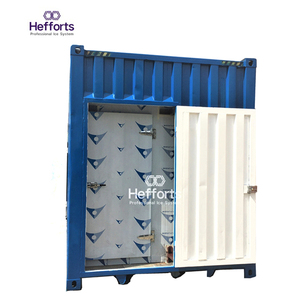 Máquina para hacer bloques de hielo industrial con diseño en contenedor Hefforts, fabricante de bloques de hielo de 5 toneladas con servicio a largo plazo