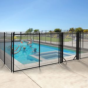 Removable Black Swimming <strong>Pool</strong> <strong>Fence</strong> Outdoor Backyard <strong>Pool</strong> Barrier Safety Fencing with Hardware for Inground <strong>Pool</strong> Child Safety - Product Image 1