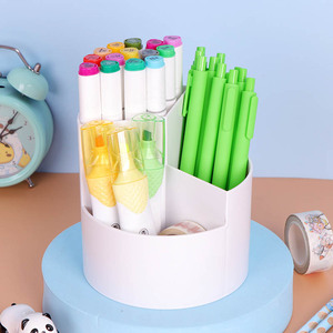 Yuzmei Nhựa Văn Phòng Học Tập Máy Tính Để Bàn Lưu Trữ Bút Chì Chủ Pp Bút Chì Chủ Bốn Lưới Bàn Tổ Chức Trang Điểm Bàn Chải Chủ - Product Image 5