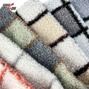 KINGCASON yeni gelenler anti-statik damalı baskı fabrika doğrudan sherpa 3d peluş polar kumaş giysiler için ceket