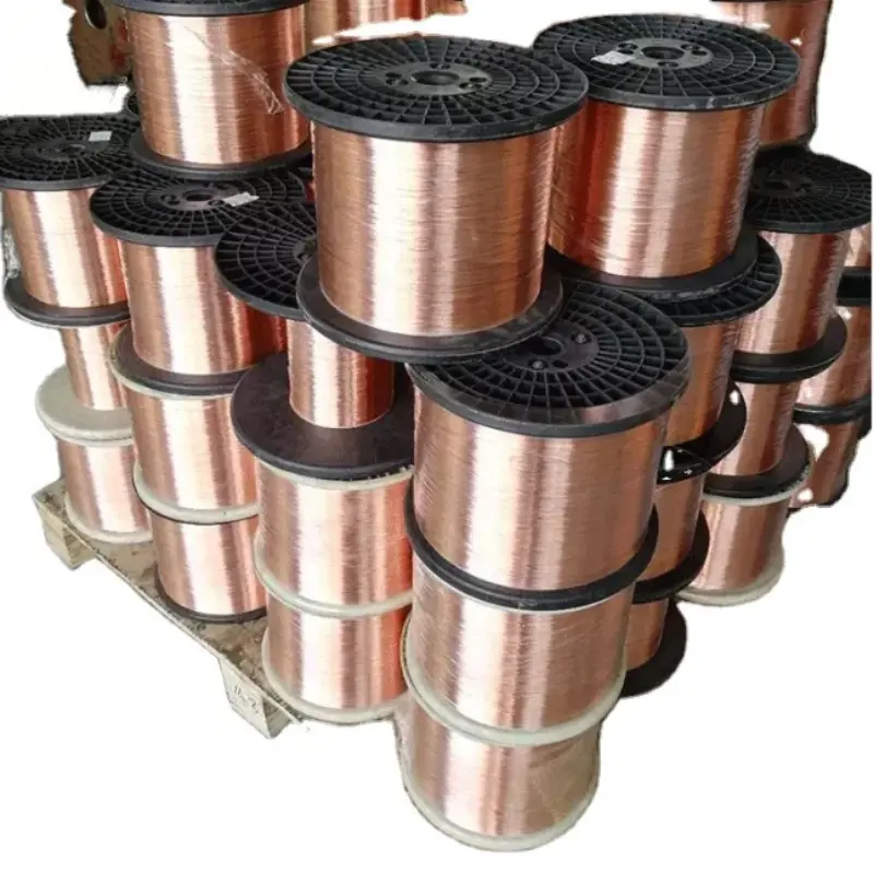 Iletken elektrik kablosu bakır kaplı alüminyum magnezyum için 0.12mm - 1.00mm çıplak tel malzeme