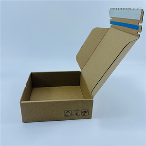 Recycelbare einfache braune Versandkartons für kleine Unternehmen kleine wellpappe-Versandkartons aus Karton zur Verpackung Geschenk Reißverschlussboxen - Product Image 3