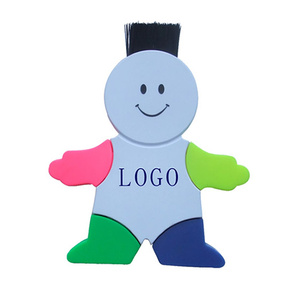 4 trong 1 đa chức năng <span class=keywords><strong>Highlighter</strong></span> Pen Pocket khuyến mại Snowman Shaped huỳnh quang bút với bàn chải bàn phím - Product Image 1