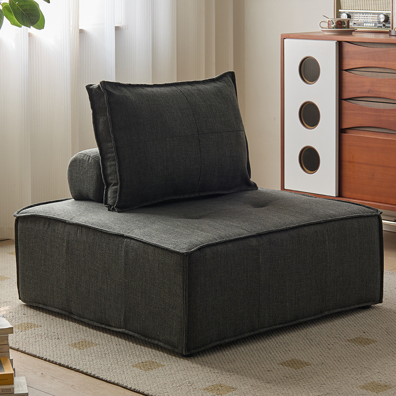 dark gray cotton and linen