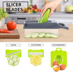 ベジタブルチョッパー12-in-1多機能ベジチョッパー7ブレードオニオンチョッパー野菜カッターキッチンスライサーセット - Product Image 6