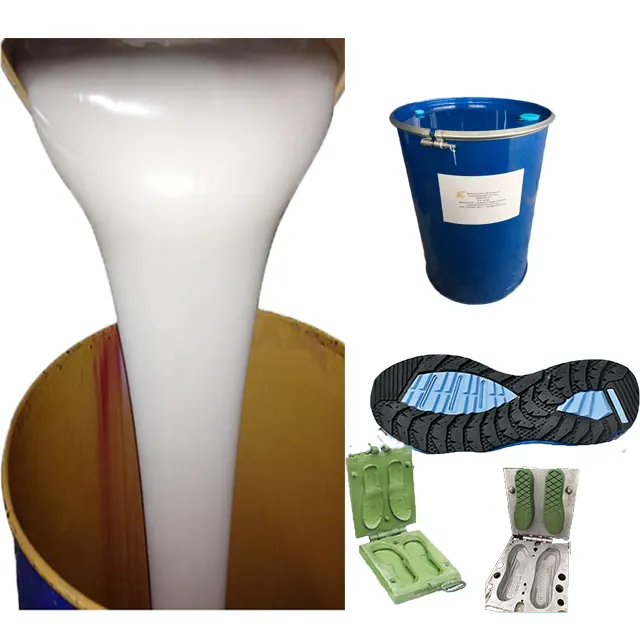 Rtv2 – polymérisation liquide en silicone pour moulage de cire artisanale de gypse pour la fabrication de moules de semelles de chaussures