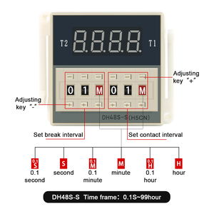 DH48S Time Relay With Base DH48S-S Digital Display Time Switch Cycle Controller <strong>Timer</strong> DH48S-1Z Time Controller - Product Image 2