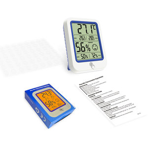 मिनी पोर्टेबल दीवार घड़ी थर्मामीटर हाइग्रोमीटर सेंसर अधिकतम मिनट थर्मामीटर - Product Image 3