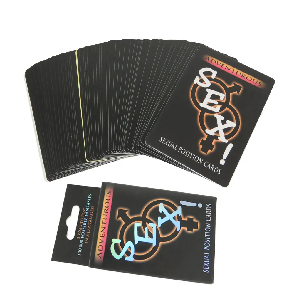 大人のためのカスタム印刷段ボール面白いセックスポジション姿勢ジェスチャーポーカーカップルゲームカード
