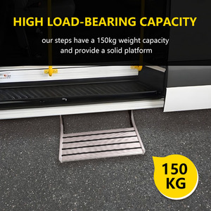 บันไดพับได้แบบขั้นที่หนึ่งสำหรับมอเตอร์ RV สามารถพับเก็บได้ - Product Image 4