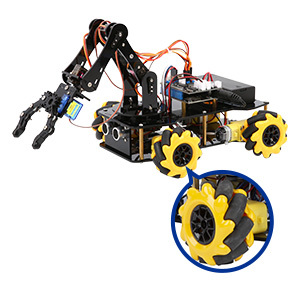 ACEBOOT WiFi IOT progetto 4WD ruote Mecanum Robot braccio Kit per auto per Arduino stelo di educazione per bambini giocattoli di codifica di apprendimento per i bambini
