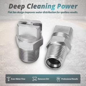 Mới thép không gỉ Quạt phẳng phun nước vòi phun V vòi phun 11001 11002 11003 9501 9502 - Product Image 3