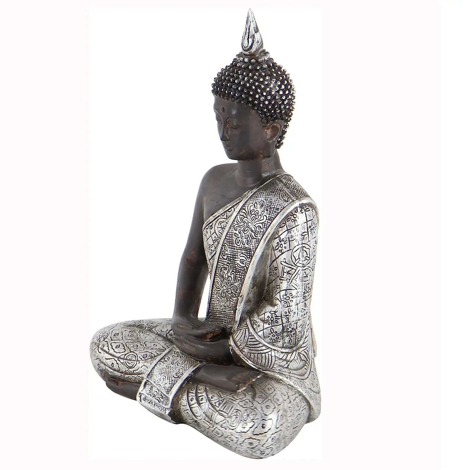 Statua di Buddha seduto a casa di meditazione d'argento all'ingrosso della fabbrica tailandese