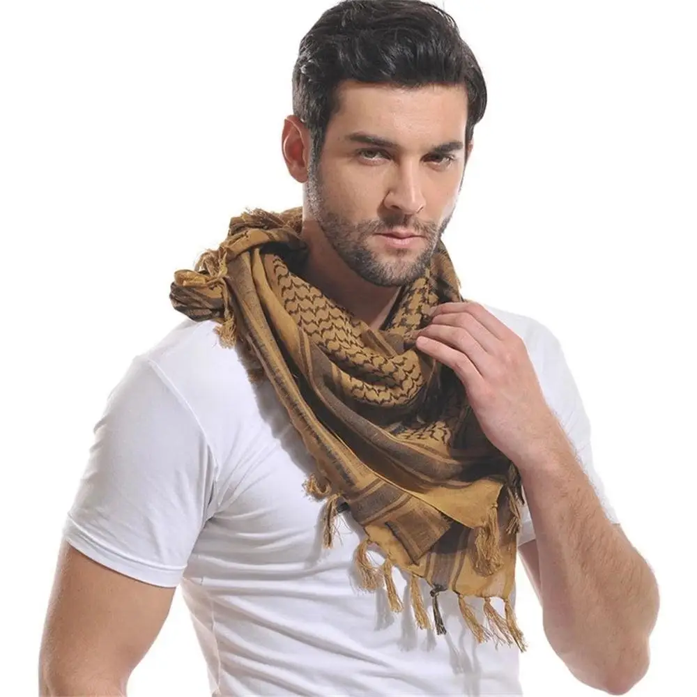 Sciarpa CS da uomo e da donna araba Shemagh foulard da esterno con foulard pied de poule